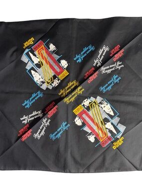 Duran Duran Vintage Black Graphic Bandana Scarf
